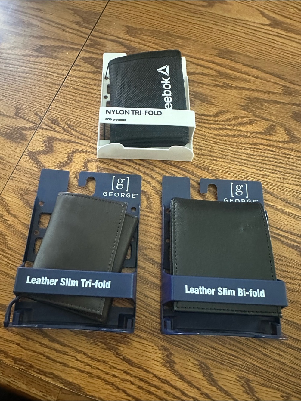 Reebok Black Nylon Tri-Fold Wallet with Logo